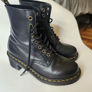 Dr. Martens Black Leather Combat Boots